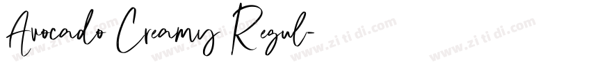 Avocado Creamy Regul字体转换 Avocado Creamy Regul字体转换